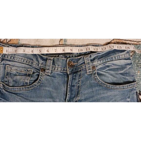 Silver Jeans Gordie 32x28 Light wash Blue Mens Jeans Distressed Destroyed - Picture 4 of 8